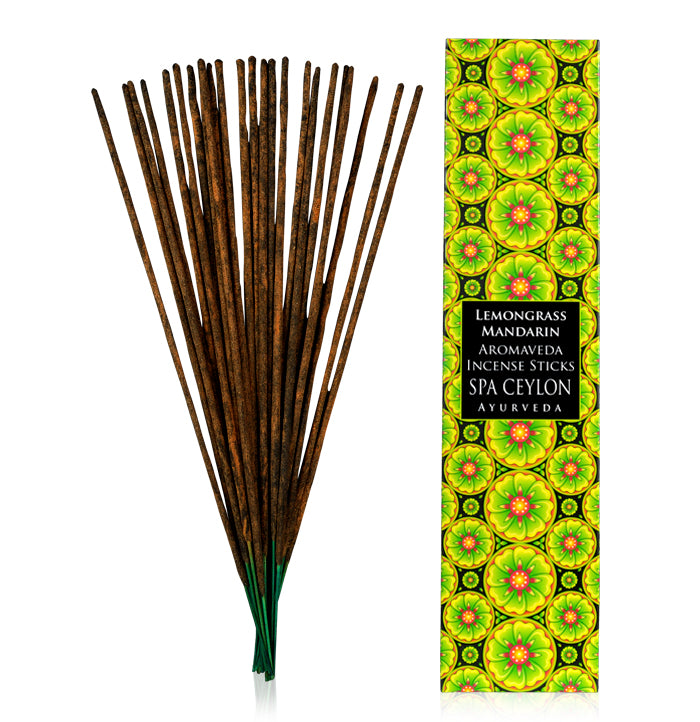 Lemon Grass &amp; Mandarin - Aromaveda Incense Sticks