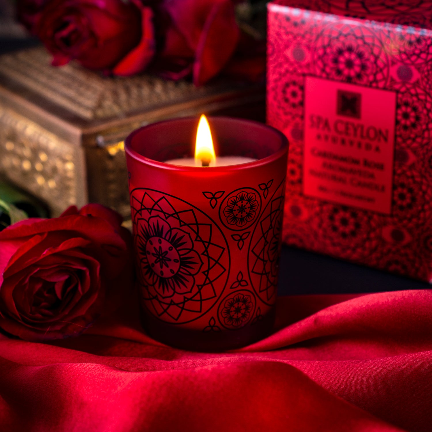 Cardamom Rose - Aromaveda Natural Candle