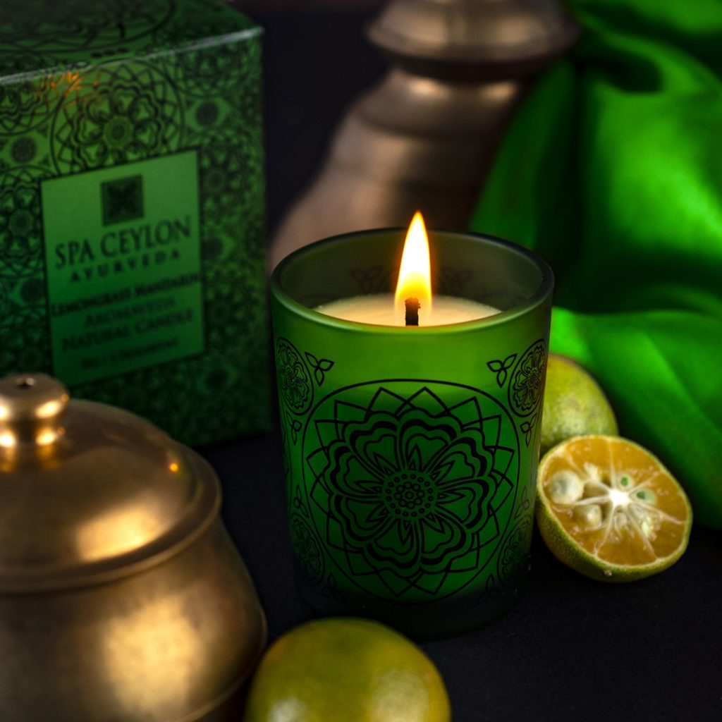 Lemongrass Mandarin - Aromaveda Natural Candle